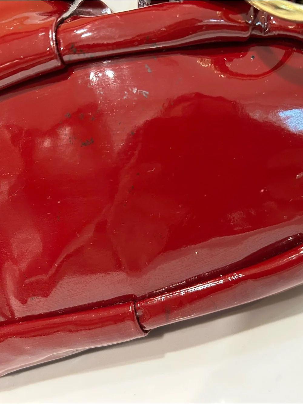Coach Madison Large Sophia 15915 Crimson Patent Leather Satchel